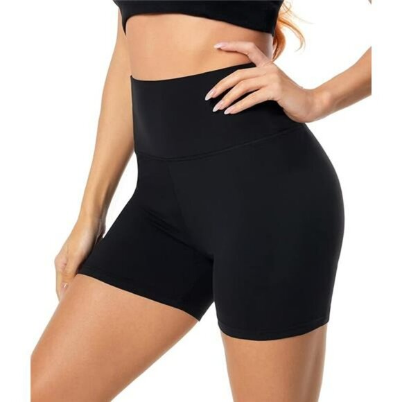 FULLSOFT High Waisted Biker Shorts Tummy Control Yoga Gym Workout Shorts - Picture 7 of 7